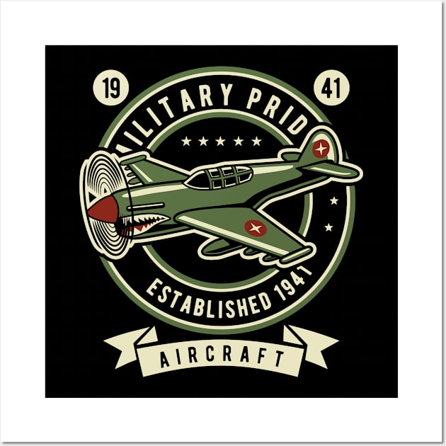 Military Pride Aircraft Wall Art by ShirtyLife